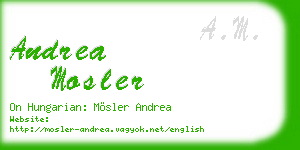 andrea mosler business card